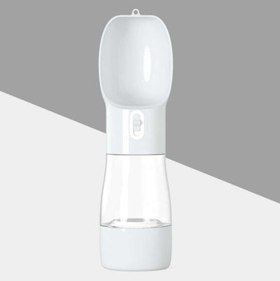 Traveling Out Portable Dog Water Dispenser in sleek white design for pets on the go.