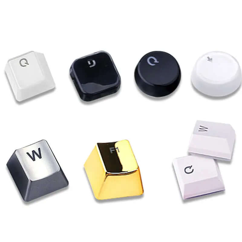 Two-Color Mold Custom Mechanical Keyboard Keycaps in various colors and styles.