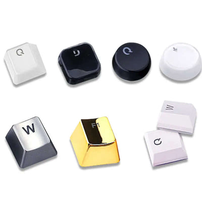 Two-Color Mold Custom Mechanical Keyboard Keycaps in various colors and styles.