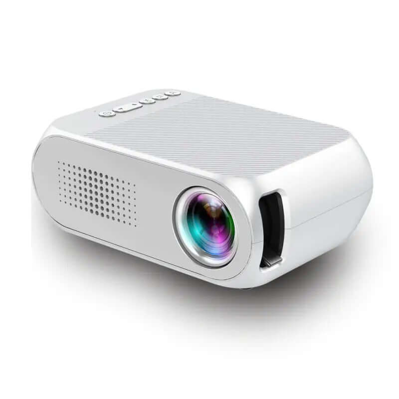 Projector Home Mini HD Mini Portable Projector with LED lens and compact design for easy portability.