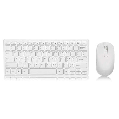 Wireless Keyboard And Mouse Set Chocolate in white color for home, office, and gaming use.