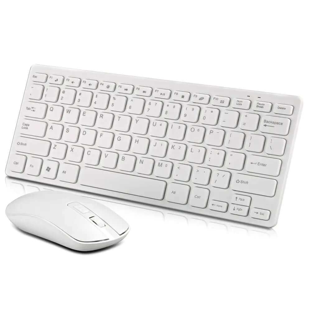 Wireless Keyboard And Mouse Set Chocolate on a white background, featuring sleek design and wireless connectivity.