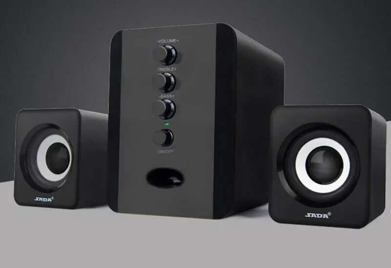 Speakers Computer D-202 Combination Music-Player Subwoofer-Sound-Box Smart-Phones Stereo in black design