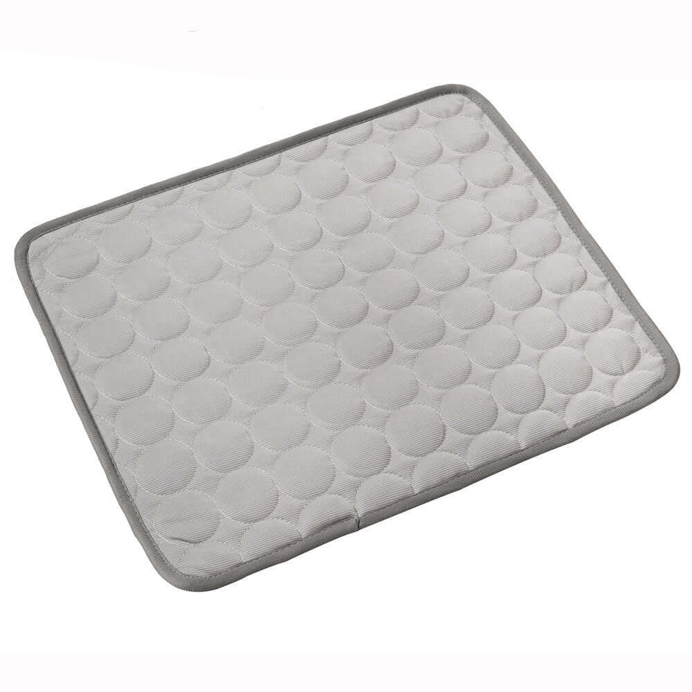 Pet Dog Cat Ice Silk Cold Nest Pad For Cooling In Summer on a light grey background.