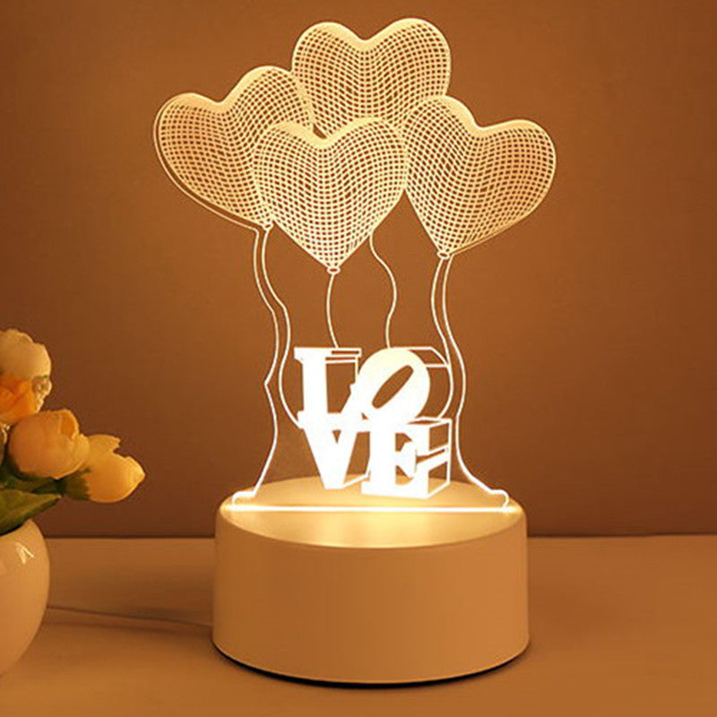 3D Lamp Acrylic USB LED Night Lights Neon Sign Lamp Xmas Home Decorations For Room Decor Valentines Day Gifts - Nexa Home