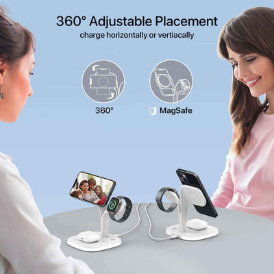 5-in-1 Magnetic Real Wireless Desktop Fast Charging Station For Multiple Devices