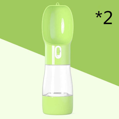 Traveling Out Portable Dog Water Dispenser in green, designed for outdoor pets.