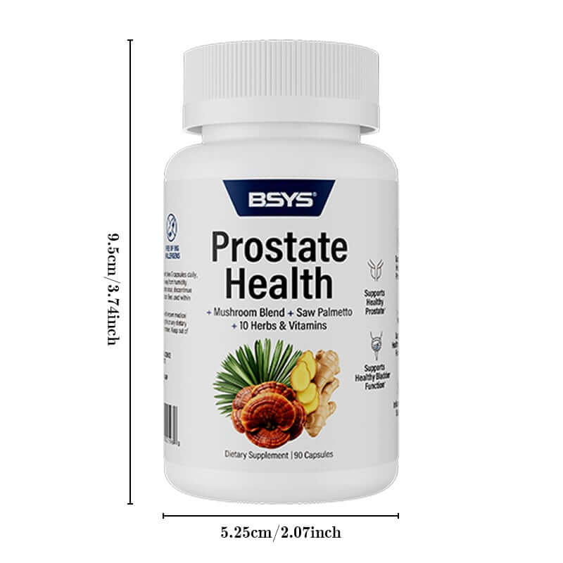 BSYS Prostate Health Capsules Urinary, Health Aid  Men's Prostate Care Formula actual product photo.