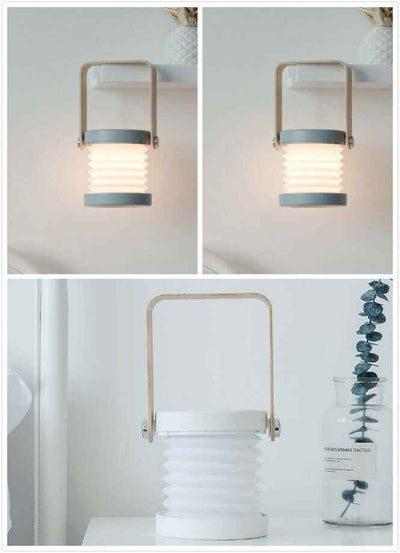 Foldable Touch Dimmable Reading LED Night Light Portable Lantern Lamp USB Rechargeable For Home Decor