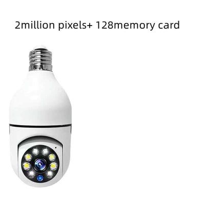 WiFi CAMERA 1080P Bulb 4X Zoom Camera E27 Home 5GWiFi Alarm Monitor with 2 million pixels and 128GB memory card.