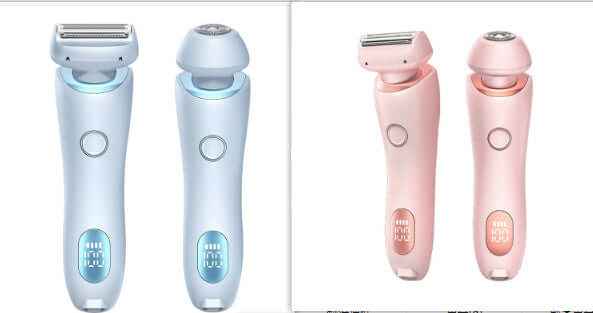 2 In 1 Hair Removal Epilator USB Rechargeable Trimmer Women Body Razor Face Leg Armpit Bikini Hand Pubic Shaver Hair Remover