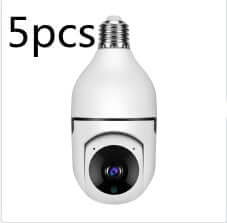 WiFi CAMERA 1080P Bulb 4X Zoom Camera E27 Home 5GWiFi Alarm Monitor, with integrated design and lens shown.