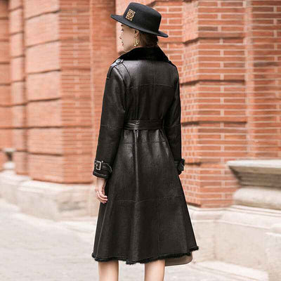 Rabbit Fur Women's Jacket - Stylish All-in-One Suit