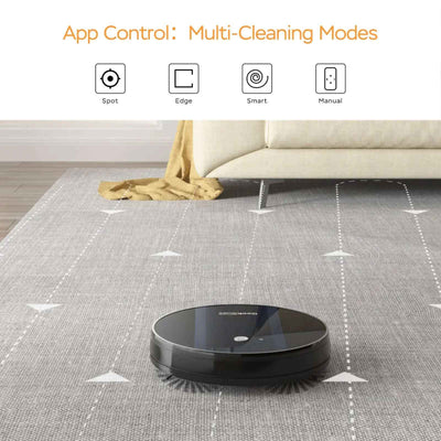 Geek Smart Robot Vacuum Cleaner G6 Plus, Ultra-Thin, 1800Pa Strong Suction, Automatic Self-Charging, Wi-Fi Connectivity, App Control