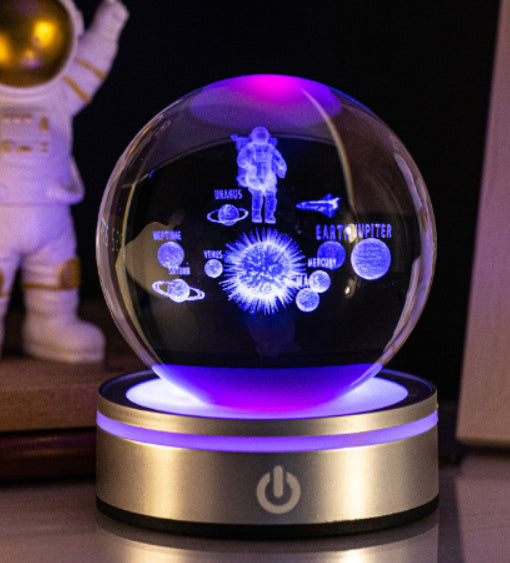 Creative 3D Inner Carving Luminous Crystal Ball Colorful Gradient Small Night Lamp Home Decorations Gifts Selection - Nexa Home