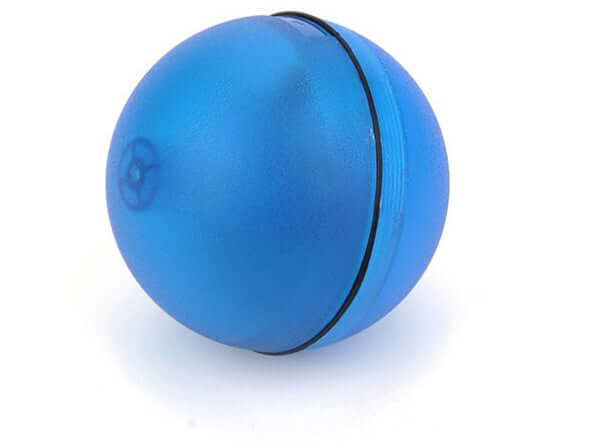 LED Laser Electronic Rolling Pet Funny Cat Toy Ball in blue color, designed to attract and engage kittens.