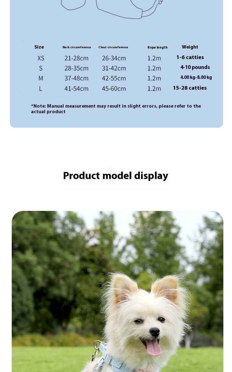 Dog Rope Leash Vest-style Chest Strap Dog Leash