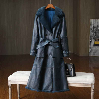 Rabbit Fur Women's Jacket - Stylish All-in-One Suit