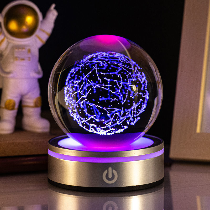 Creative 3D Inner Carving Luminous Crystal Ball Colorful Gradient Small Night Lamp Home Decorations Gifts Selection - Nexa Home