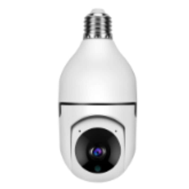 WiFi CAMERA 1080P Bulb 4X Zoom Camera E27 Home 5GWiFi Alarm Monitor Black and White Design