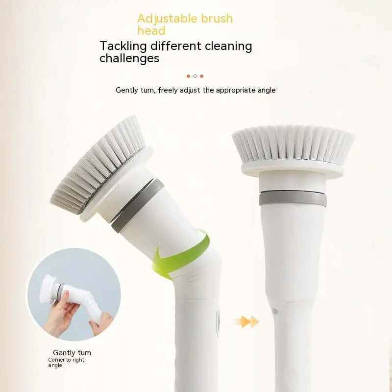 Electric Scrubber Cleaning Wall Long Handle Elbow Telescopic Multifunction Cleaning Brush