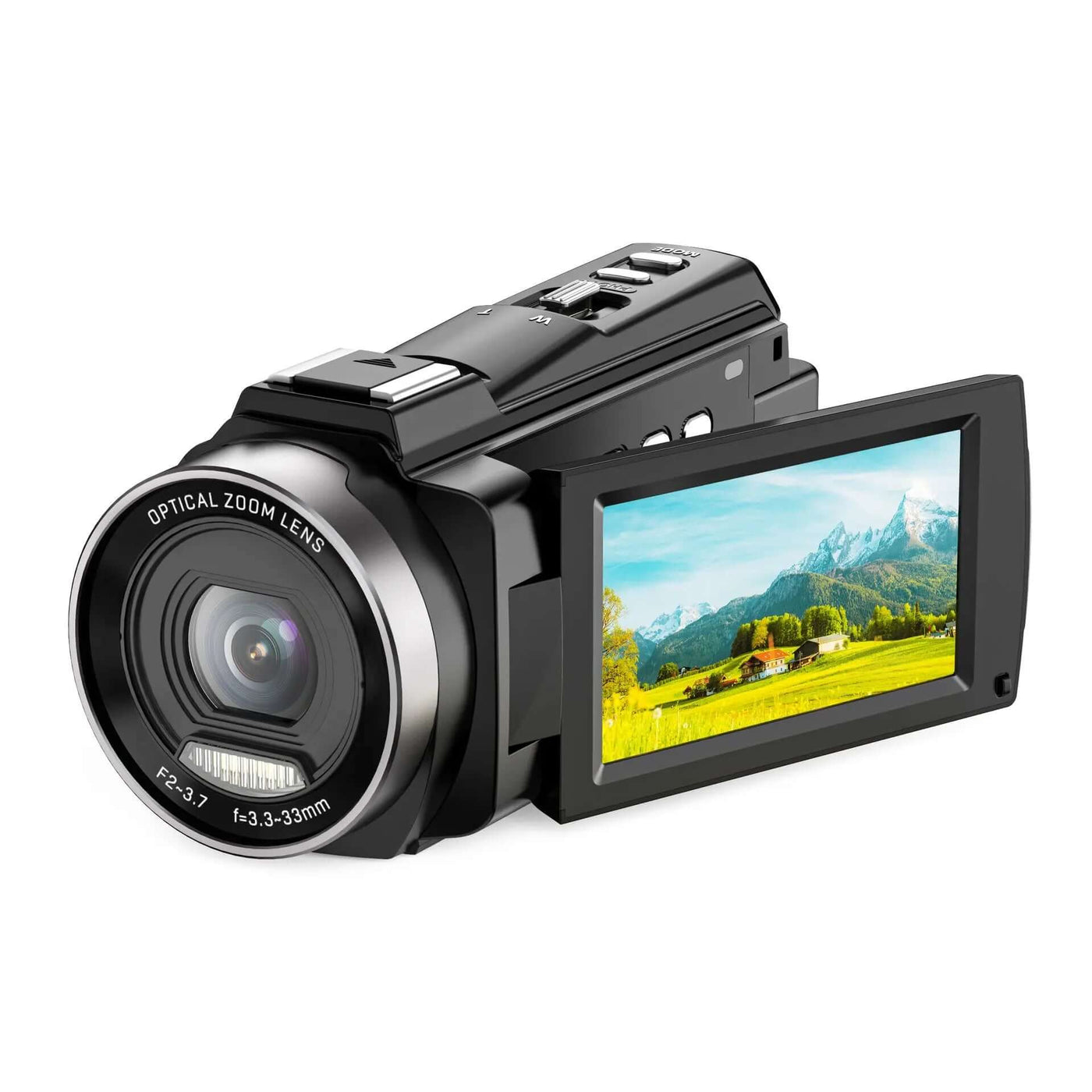 HD Digital Optical Zoom Camera Outdoor Sports DV Camera with LCD screen and zoom lens.