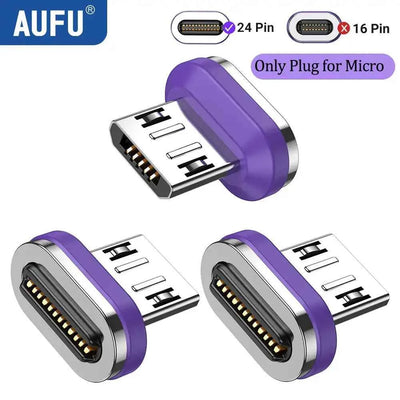 AUFU USB4.0 Magnetic Adapter 24Pin 240W USB C To Type C 40Gbp Fast charge USB C Female Converter 8K USB OTG Adapter Thunderbolt3