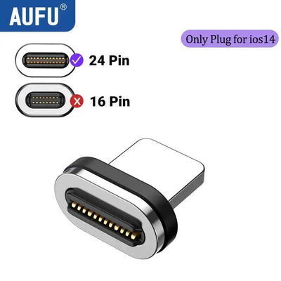 AUFU USB4.0 Magnetic Adapter 24Pin 240W USB C To Type C 40Gbp Fast charge USB C Female Converter 8K USB OTG Adapter Thunderbolt3