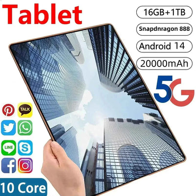 2025 New Original Global Edition Tablet Android 14 Pad 15 Pro 22GB + 2TB Snapdragon 888 Tablet 5G Dual SlM Card WIFI HD 4K Mi Ta
