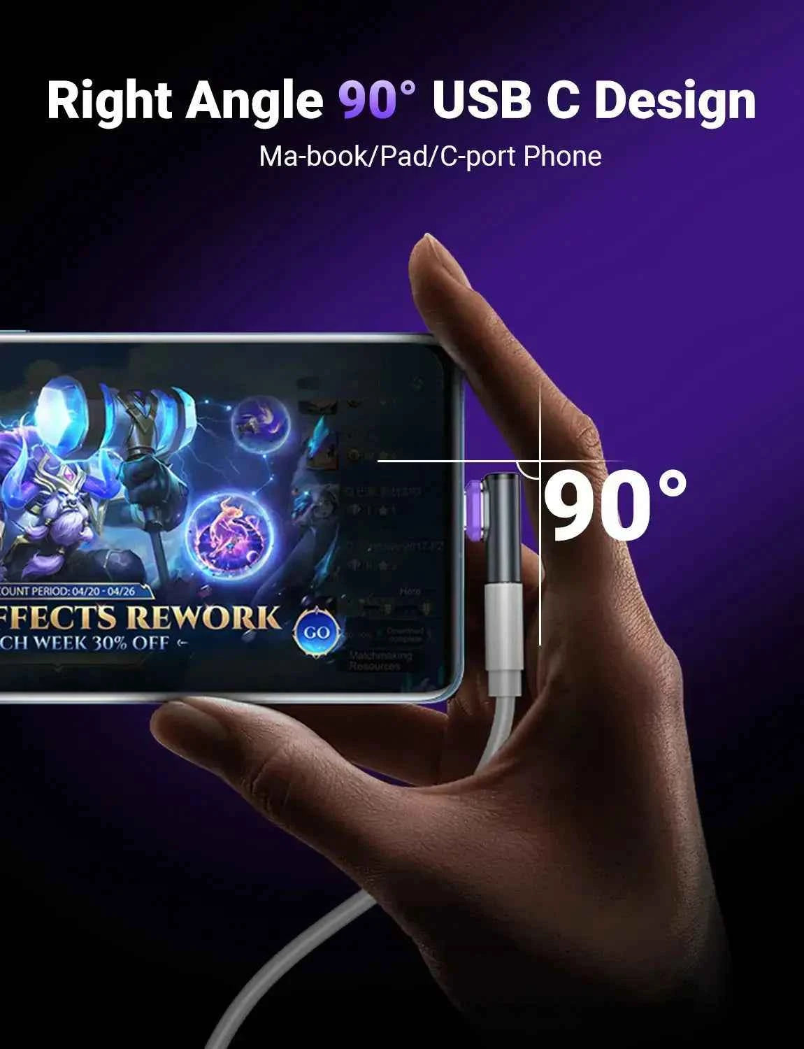 AUFU USB4.0 Magnetic Adapter 24Pin 240W USB C To Type C 40Gbp Fast charge USB C Female Converter 8K USB OTG Adapter Thunderbolt3