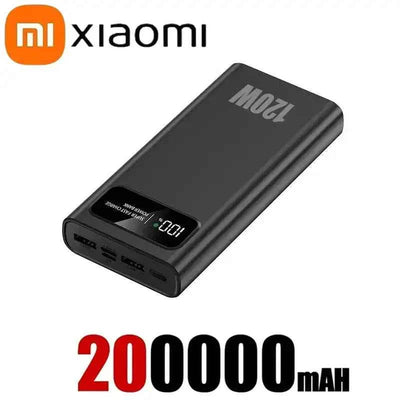 Xiaomi 120W 200000mAh Power Bank Super Fast Charging Battery High Capacity Digital Display PowerBank For iPhone Huawei 2025