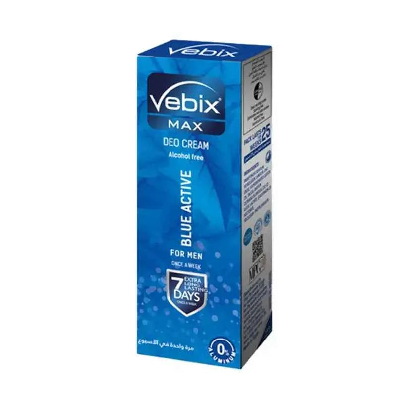 Vebix Max Blue Active Classic Mystic Extra Long Lasting, Prevents Sweat Odor Formation, Moisturize Skin 25ML Bottle