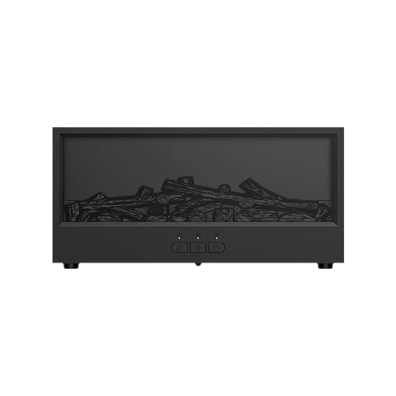 Creative Simulation 3D Retro Fireplace Flame Diffuser Desktop Home Remote Control Simulation Charcoal Fireplace Humidifier