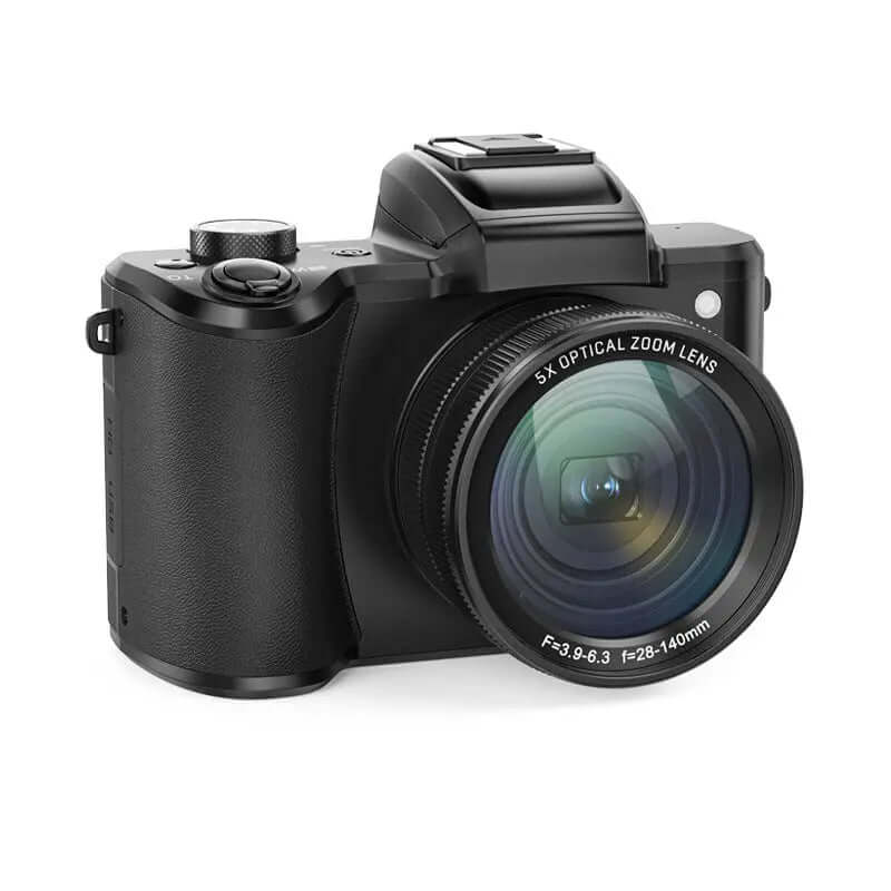 Retractable HD Digital Optical Zoom Camera Front And Rear Dual Camera showcasing black design and zoom lens.