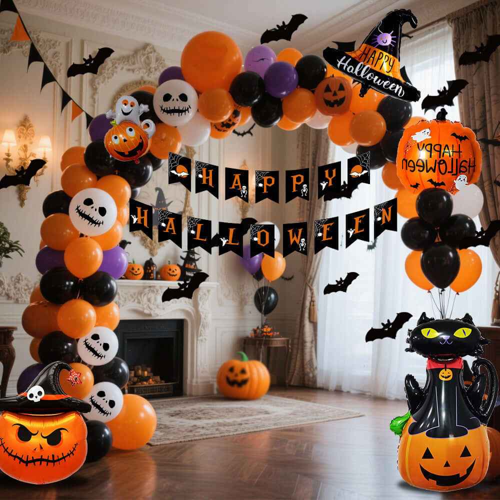 Halloween Hanging Flag Balloon Set Party Decoration Supplies