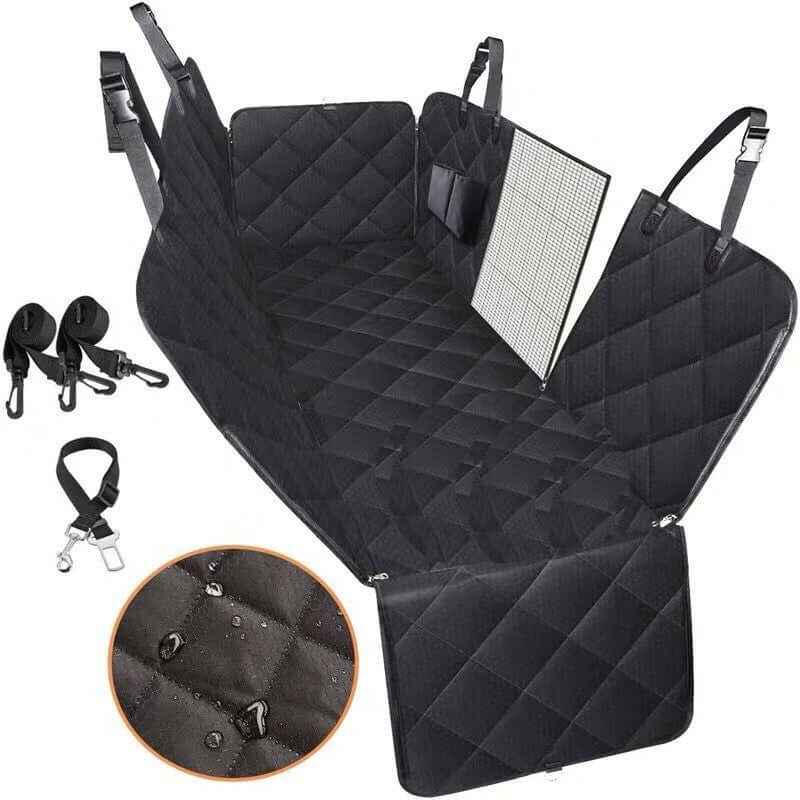 Dog Car Seat Cover View Mesh Pet Carrier Hammock Safety Protector Car Rear Back Seat Mat With Zipper And Pocket For Travel