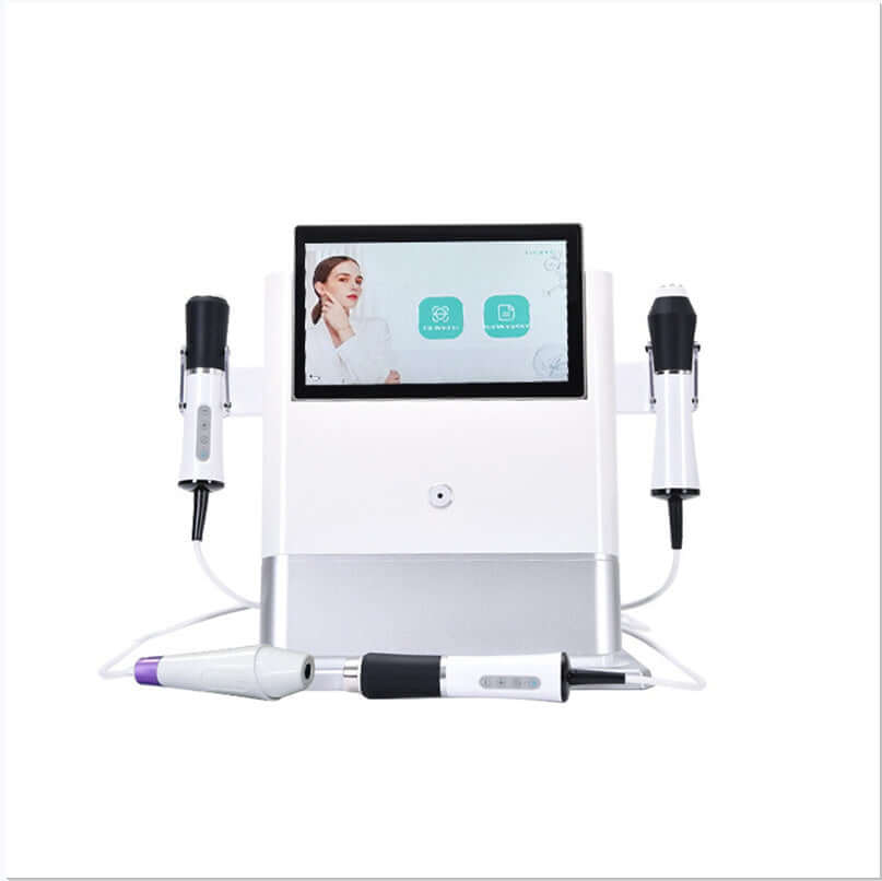 3 In 1 Ultrasonic CO2 Exfoliate Face Lifting Device Oxygen for facial care and anti-aging treatments.