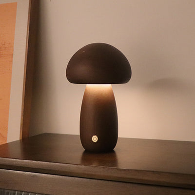 INS Wooden Cute Mushroom LED Night Light With Touch Switch  Bedside Table Lamp For Bedroom Childrens Room Sleeping Night Lamps Home Decor - Nexa Home