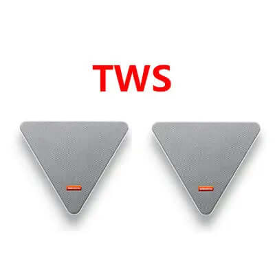 Fashionable Home Wall Mounted Bluetooth Speaker in a stylish triangular design with TWS feature.