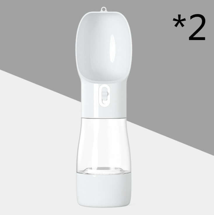 Traveling Out Portable Dog Water Dispenser in white with a removable top for easy use.