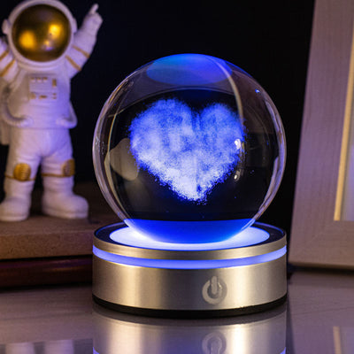Creative 3D Inner Carving Luminous Crystal Ball Colorful Gradient Small Night Lamp Home Decorations Gifts Selection - Nexa Home
